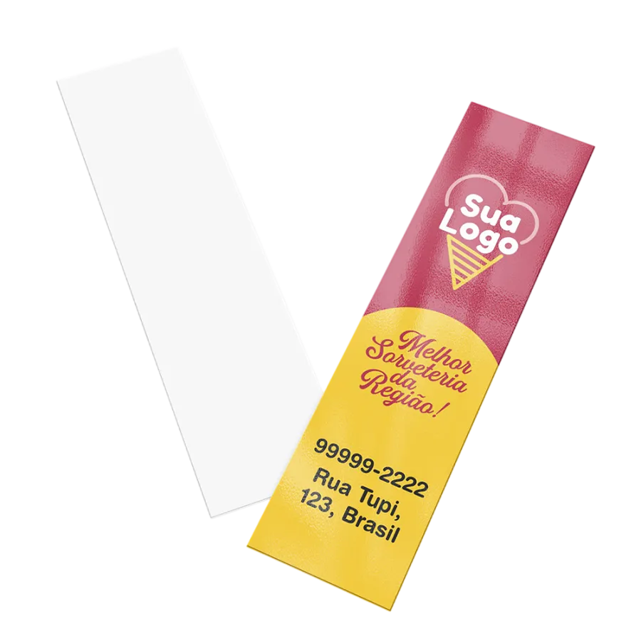 Mini Cartões 91x26mm Couchê 250g 4x0